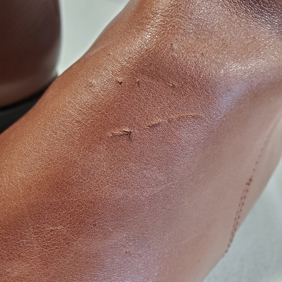 Cole Haan Katrina Tall Tan Riding Leather Boots Size 8 - Picture 8 of 17